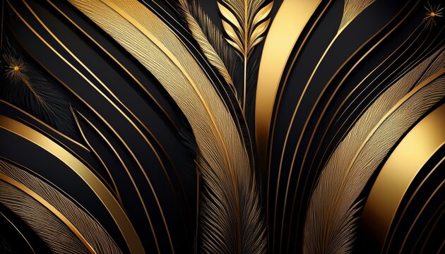 depth of field great gatsby black and gold art wallpaper