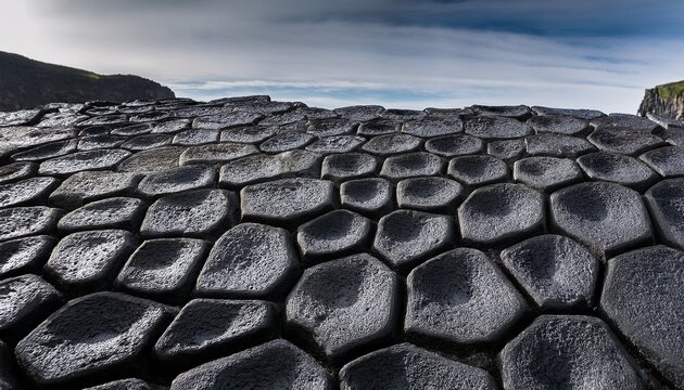 close up with vesicular basalt texture a type of volcanic rock characterized by its high porosity