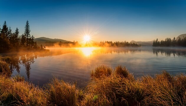 sunrise on the lake