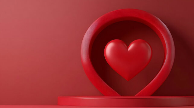red heart in a box