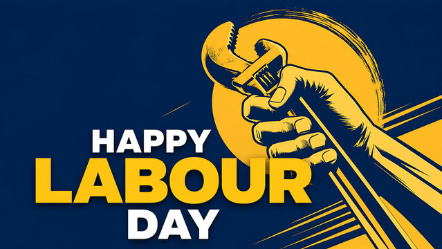 Happy labour day celebration with lion silhouette Canada Labour Day, Labour Day, Labour Day design, Labor Day