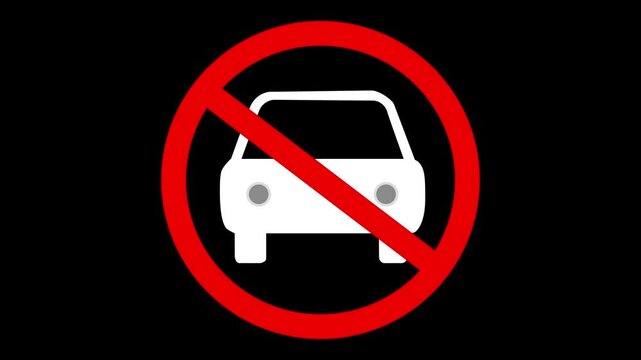 No parking sign animation background