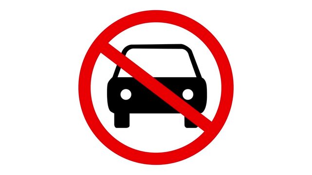 No parking sign animation background