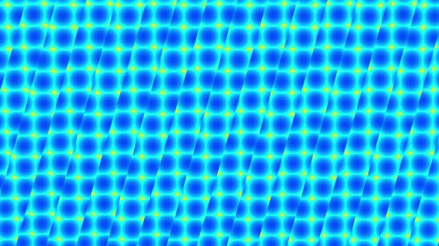 Abstract neon blue and cyan gradient pattern looping motion background, gradient 4k seamless loop wave warp square motion background, perfect for video projects, background design.