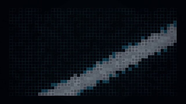 Abstract digital background with glowing pixelated light beam