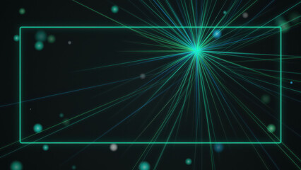 Fototapeta premium Digital starburst explosion with bright light rays