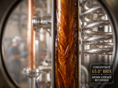 Stainless Steel Distillation Column Glass View Port In Industrial Distillery