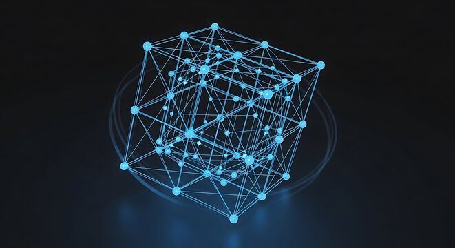 abstract background with blue lights