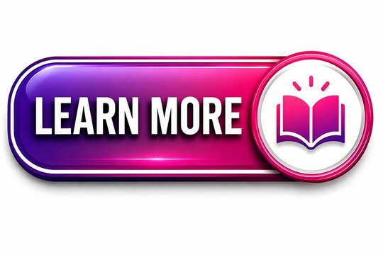 Learn more button with open book icon and light bulb