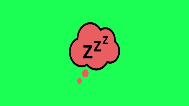Cartoon thought bubble with z letters representing sleep or dreaming