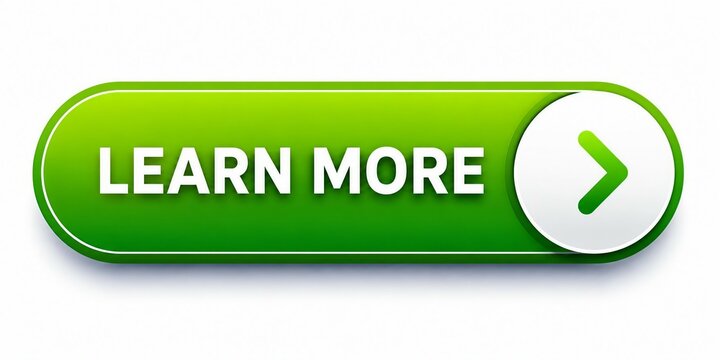 Green call to action button with learn more text and arrow icon