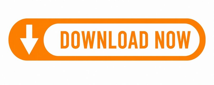 Orange download now button with left arrow icon
