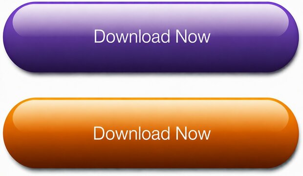 Modern download now button with gradient purple and orange design