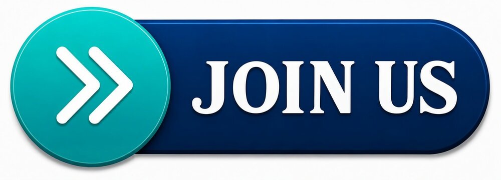 Modern join us button with arrow icon