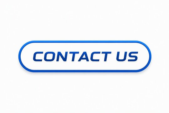 Modern stylized contact us button with blue neon effect
