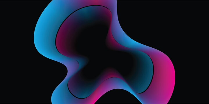 Beautifully shining colour wheel on black background.