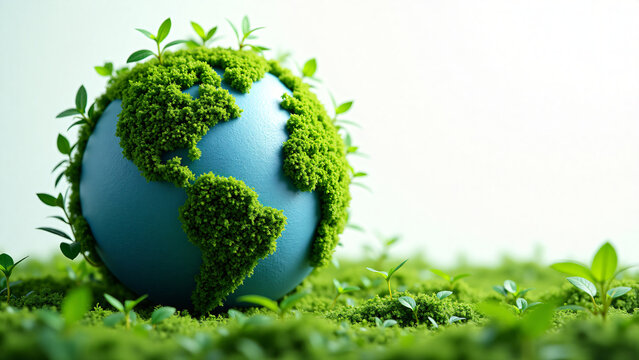 Green Globe Symbolizing Environmental Awareness and Sustainability