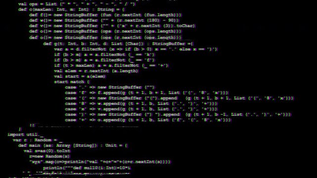 code programming software language flicker effect 4k video or footage with text elaboration retro effect seamless elaboration loading interference vintage transition loop