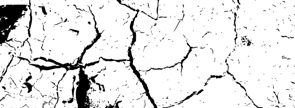 Grunge crack textured pattern, broken concrete wall background