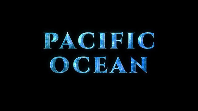 Pacific Ocean Typography Intro Outro Background Template Frozen Freeze Ice Cube Effect Animation