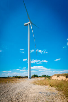 wind turbine in the wind