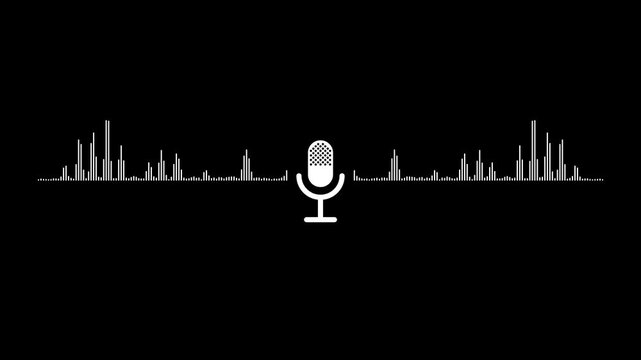 Animated music spectrum with oscillating wave patterns for audio visualization and creative backgrounds