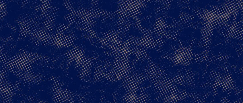 Organic halftone dots seamless pattern with distressed grunge texture, repeatable grain overlay, screen print noise, speckled imprint background and vector illustration