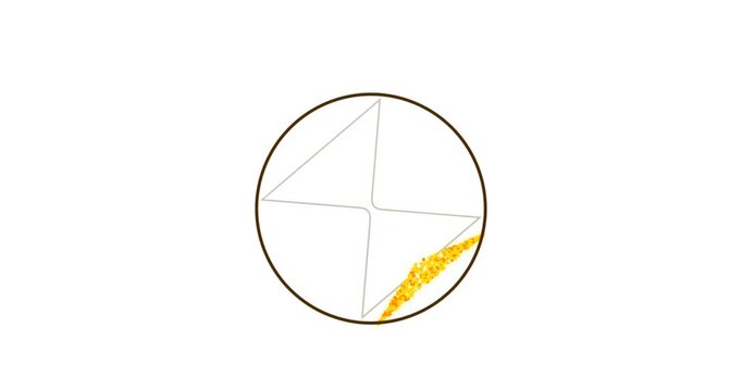 Business Presentation Hourglass Animation With Yellow Sand Particles