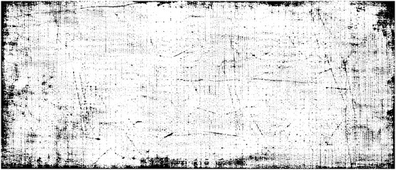 Screen print distress stamp texture with grunge noise, grain, scratches, speckles, rough edges and cracked ink overlay for creating vintage textured backgrounds and graphic effects