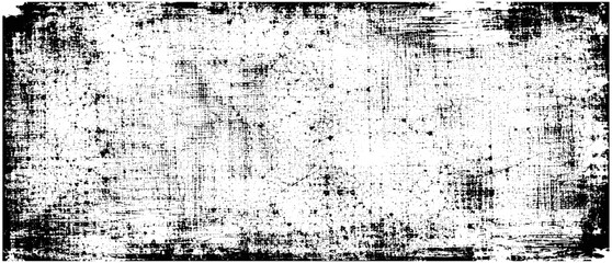 Fototapeta na wymiar Rough grunge stamp texture with screen print distress, grainy noise, scratches, speckled ink, cracked edges and linen canvas overlay for posters, apparel and vintage graphic design