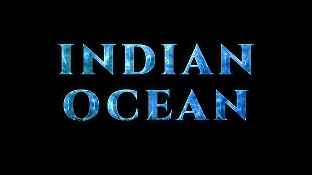 Indian Ocean Typography Intro Outro Background Template Frozen Freeze Ice Cube Effect Animation