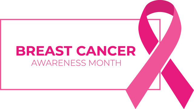 A professional graphic design for brest cencer awarness month vector illustration featuring a pink ribbon symbol to support health education and medical charity