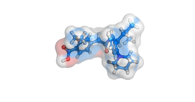 Repaglinide, fast-acting diabetes medication, 3D molecule 4K