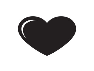 Obraz premium Minimalist black heart icon vector illustration. Simple love symbol outline for modern design and branding projects.