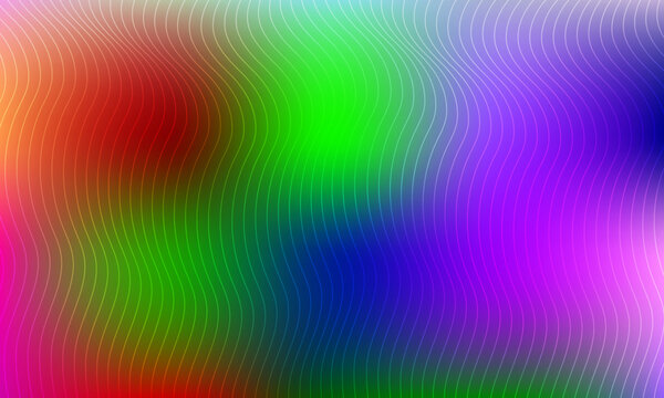 Rainbow Gradient Background with Wavy Dotted Contour Lines Colorful Abstract Topographic Pattern