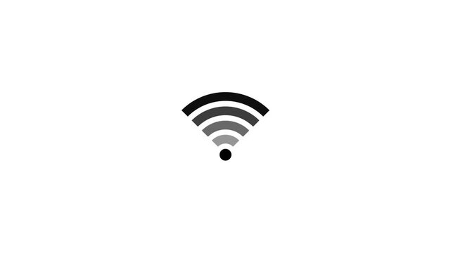 Wireless and wifi icon or sign for remote internet access. signal symbol. wireless networking Radio icon Wi fi signal icon router hotspot sign symbol 4K stock video