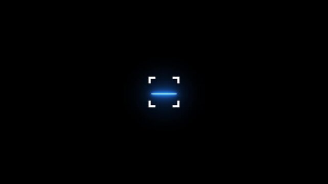 Scanning the QR code icon animation. QR code being scanning concept. barcode qr code square code scanning animation,QR code isolated on dark background.