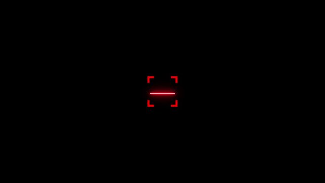 Scanning the QR code icon animation. QR code being scanning concept. barcode qr code square code scanning animation,QR code isolated on dark background.