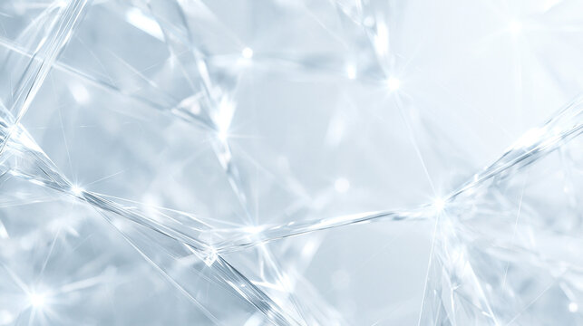Abstract Luxury Crystal Network Background with Sparkling Lights