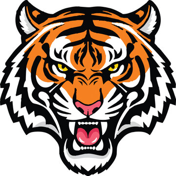Head Tiger Vector Cutout