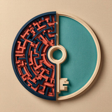 Circular Maze Split Between Complexity and a Simple Solution