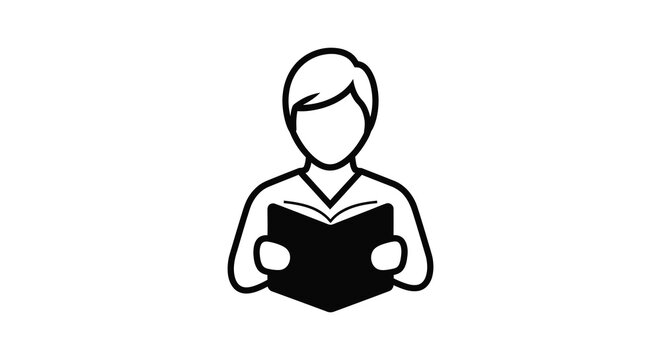 A person reading book silhouette reader literature study