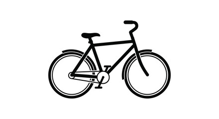 Fototapeta premium Bicycle silhouette on white background bike cycle
