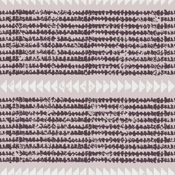 tribal stripes violet dusty mauve seamless pattern. violet soft plum white triangle dash linear hatch horizontal band woven look ikat texture block print hand drawn line boho art style