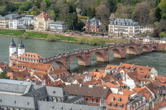 Aerial view of the Heidelberg old city 