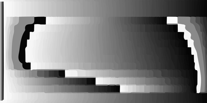 Abstract Grayscale Digital Glitch Gradient With Stepped Waves And Monochrome Geometric Texture