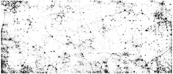 Fototapeta premium Dark black grunge texture distressed surface overlay vector illustration, scratched rough background with worn grain, dirty noise, weathered abstract pattern and vintage effect