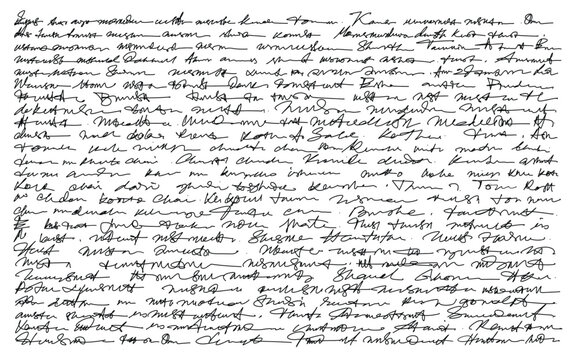 Abstract Unreadable Handwritten Scribble Text Texture Background