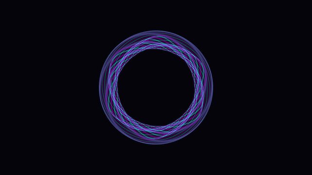 Animated Rings Expanding and Contracting in a Looping Motion, Vibrant Colors, Abstract Design, Seamless Background