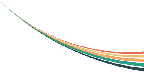 Obraz premium Abstract Colorful Curved Ribbons and Waves Graphic for Modern Minimal Background Design